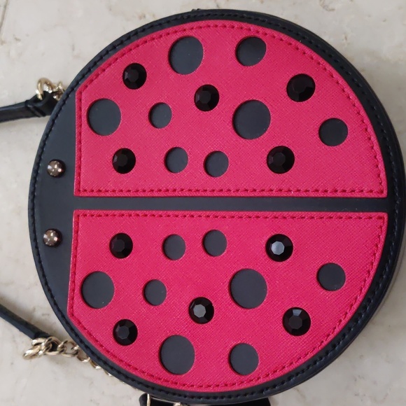 Kate Spade Ladybug Turn Over a New Leaf Micha Round Crossbody Bag HTF🐞 - Picture 6 of 17